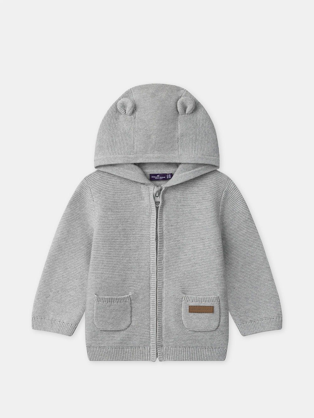 Grey Cardigan With Hood