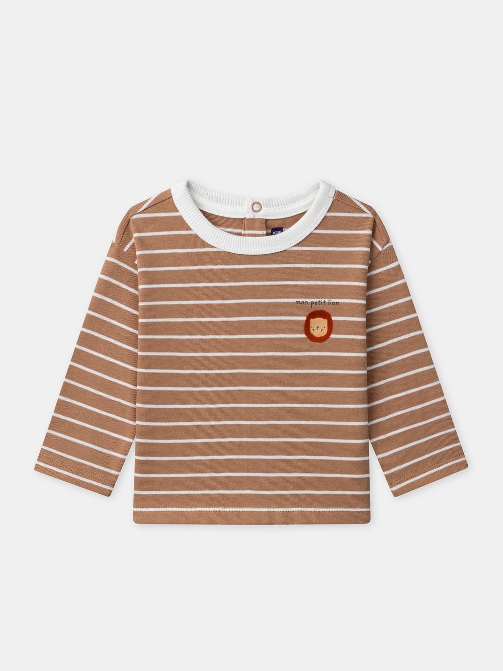 Brown Striped Top With Lion