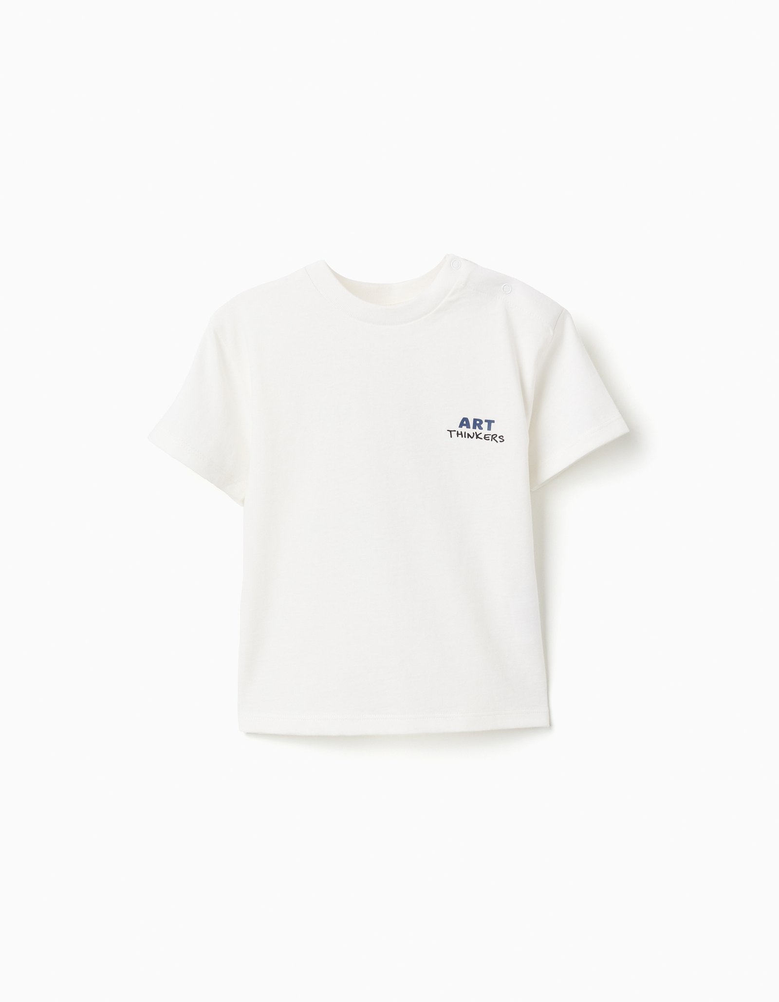 Short Sleeve White T-Shirt With Graffiti On Back